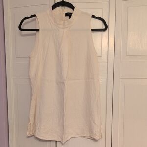 Theory Ivory Sleeveless Blouse